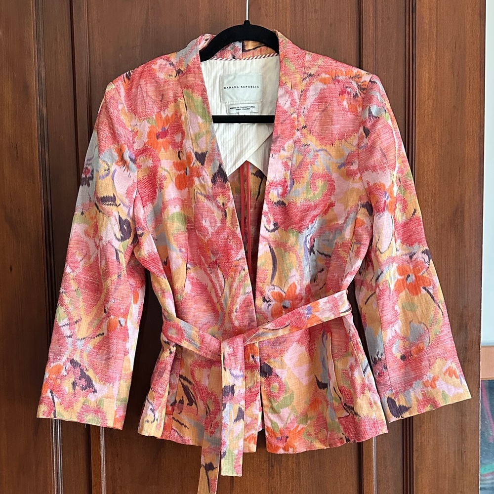 Banana Republic Multicolor Floral Blazer